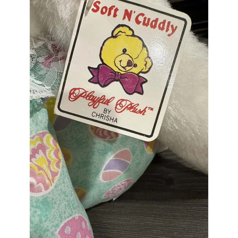 Playful Plush‎ Chrisha Easter Bunny Rabbit Stuffed Animal W/Bunny Slippers TAGS